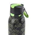 thumbnail image 2 of TAL 24oz Stainless Steel 2-in-1 Straw and Chug Water Bottle with Push Lid, Gamer, 2 of 10