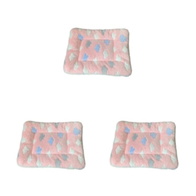 Shengyu Polyester Washable And Machine Washable Pet Mat For Easy Maintenance Soft And Breathable Pet Bed Pink cloud 30*40cm 3Set