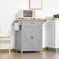 thumbnail image 2 of HOMCOM Îlot de Cuisine Pliable avec Tiroir de Rangement, Chariot Utilitaire Roulant, 2 of 10