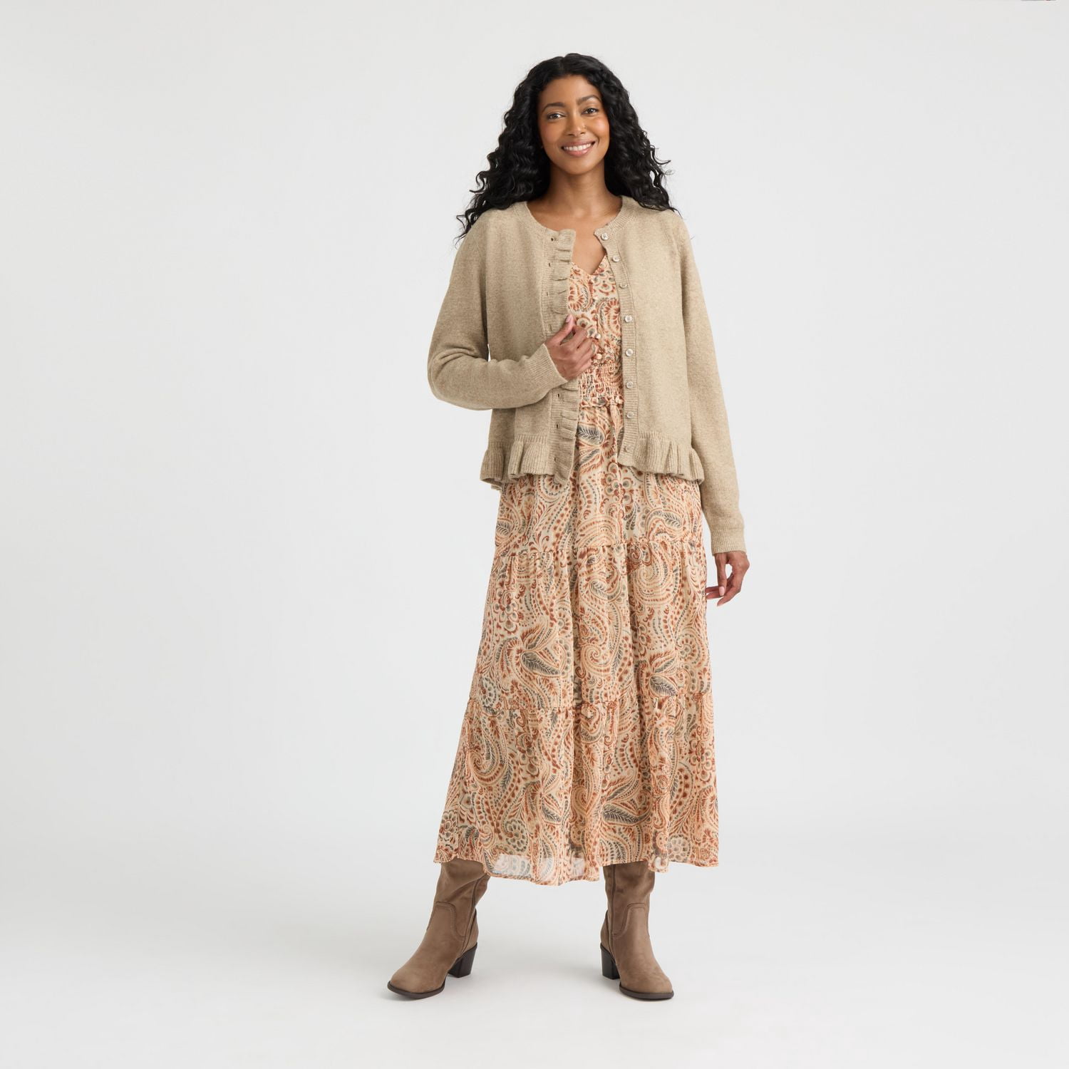 Cardigan orné de volants à l’avant et l’ourlet Mexx pour femmes