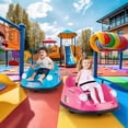 thumbnail image 2 of Costway Ride on Bumper Car for Kids with Remote Control 361 Degree Spin LED Light Pink, 2 of 10