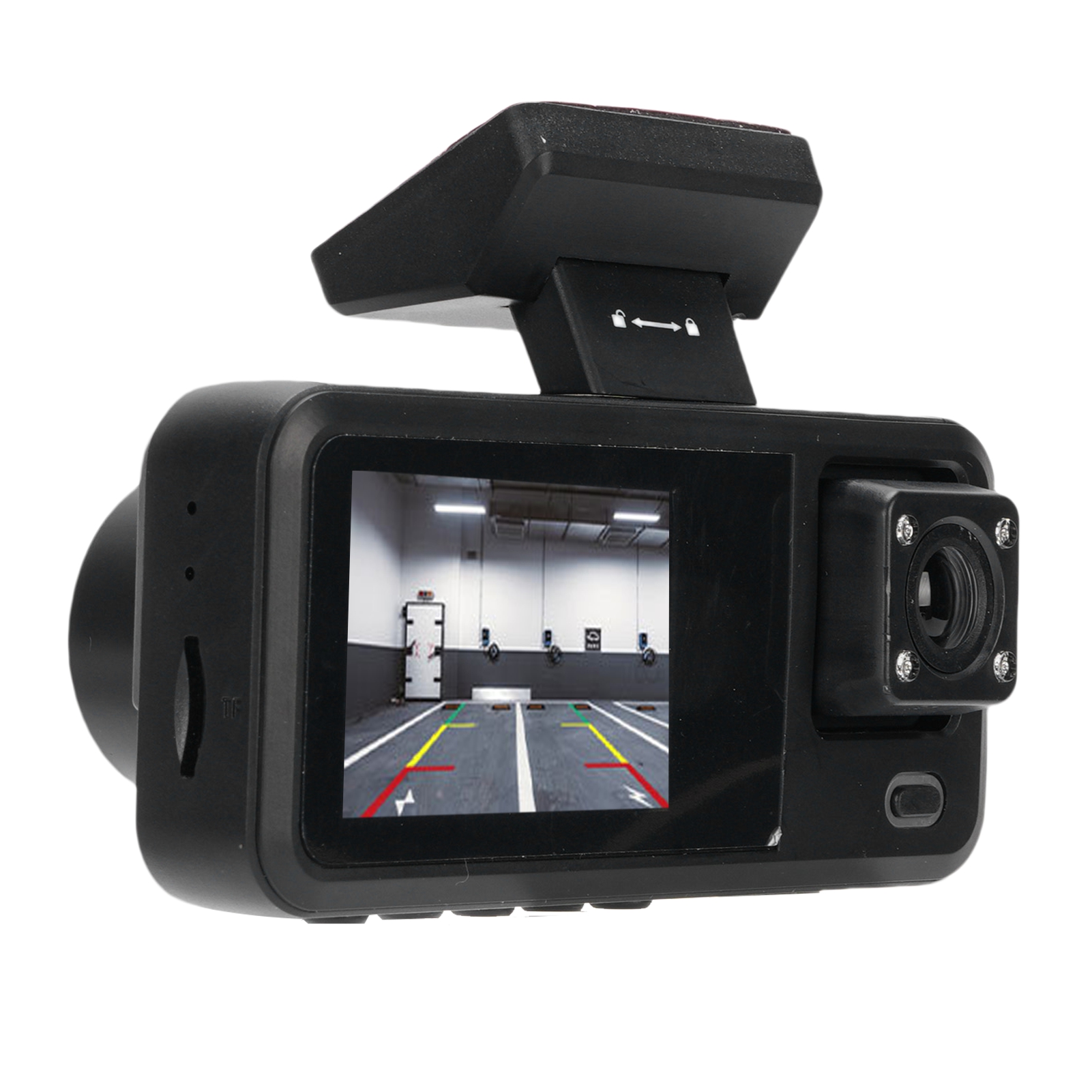 3 Channel Dash Cam, Wifi 2 Inch LCD Didsplay 1080P Dash Cam Wide Angle Lens  for Driving