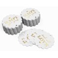thumbnail image 3 of Inkdotpot 100 Pack Real Gold Foil Paper Tags Made With Love Text Favor Hang Tags, 3 of 6