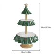 thumbnail image 2 of Présentoir à Collations de Noël Support Double Couches Forme d'Arbre en Résine Porte-Cupcakes Bol de Service pour Desserts Nouvel An Table, 2 of 7