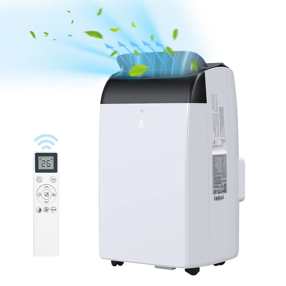 Garvee 14000 BTU Portable Air Conditioner with Remote, 3-In-1 Stand up AC Units, Covers up to 750 Sq. ft., Black & White