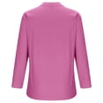 thumbnail image 5 of RKSTN Womens Tops Cotton and Linen V-Neck Long Sleeve Three Buttons Plus Size Tops Loose Fit Solid Color Basic Breathable Summer Tops Blouses, 5 of 5