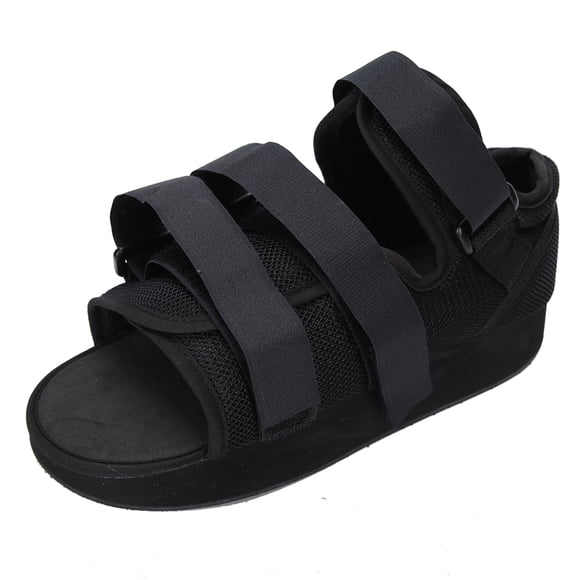 Air--Friendly Materials Toe Walking Boot, Stability Lightweight Semi-Open Cast Shoe, Injury For Foot Shoe Surgery Black L