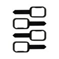 thumbnail image 1 of Cradlestake 2"x3" Gutter Downspout Stakes (2"x3" Vertical 4 Pack Black), 1 of 4