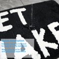 thumbnail image 4 of Cute Get Naked Bath Mat Bright Bathroom Rugs Bathroom Funny Non Slip Floor Bath Rug Machine Washable Bathmat Soft Microfiber Carpet for Bathtub & Shower (Black Base & White Words, 31.5 * 19.7 Inch), 4 of 8