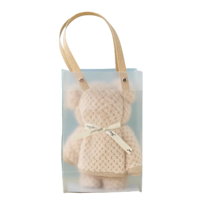 Ingenious Warp Knitted Pineapple Reseau Towel Gift Bear Towel High Density Fleece Gift INS Style