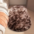 thumbnail image 4 of Hxlamzoo Fluffy Oval Area Rug, Soft Tie Dye Rug, Shaggy Colorful Rug, for Bedroom, Living Room, Teen Dorm, Baby Nursery, 11 Colors & 3 Sizes, 4 of 6