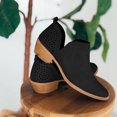 thumbnail image 4 of Womens Shoes Retro Solid Color Low Heel Hollow Out Fashion Short Leather Boots, 4 of 9