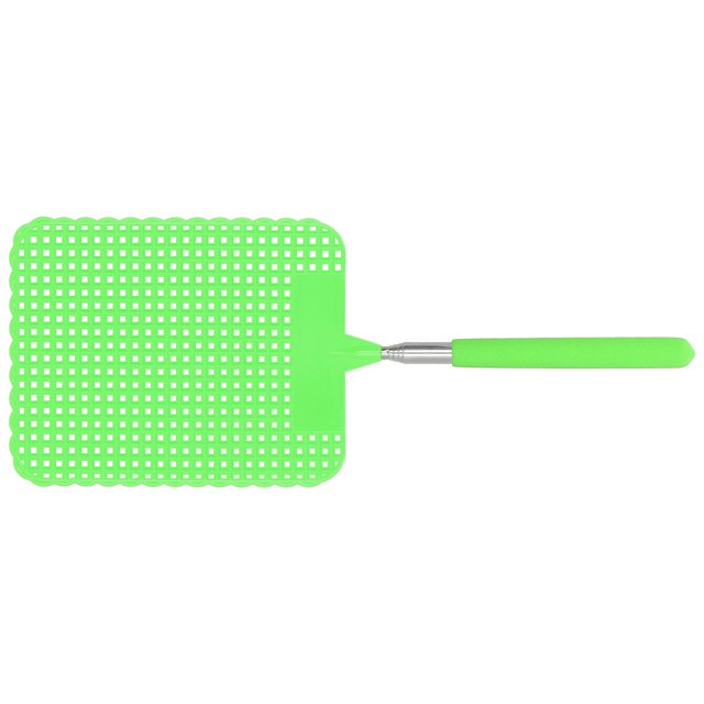 Extendable Plastic Flyswatter, Durable Adjustable Retractable Telescopic Fly Swatter For Home For Office For Camping For Fishing Green