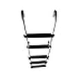 thumbnail image 3 of Pactrade Marine Pontoon Boat Removable Folding Ladder 5 Step Anodized Aluminum Tubing 300lbs, 3 of 4