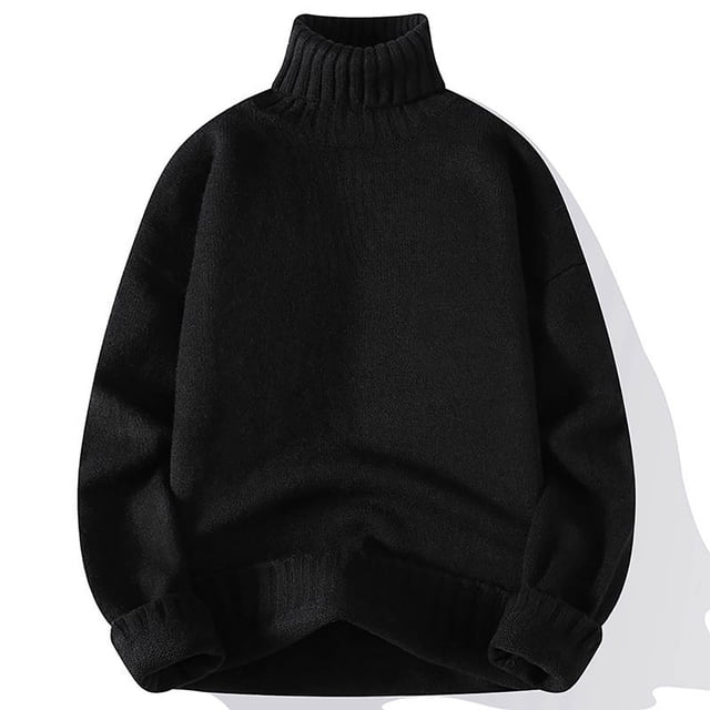 Cameland Chandail à Col Rond Décontracté pour Homme d'Automne et d'Hiver, Mode, Couleur Unie, Manches Longues, Chandail Chaud