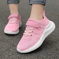 thumbnail image 2 of PMVFHDE Espadrilles pour Filles Espadrilles de Mode pour Enfants en Maille à Lacets Espadrilles à Agencement de Couleurs Décontractées Confortables Chaussures de Course Rose, 4,5-5 Ans, 2 of 9