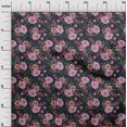 thumbnail image 3 of oneOone Tissu Popeline de Coton Rose Floral Rétro Matériel de Robe Tissu Imprimé Tissu au Mètre 42 Pouces de Large, 3 of 5