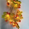 thumbnail image 1 of Halloween Maple Leaf Light String LED Lighted Pumpkin Home Office Dining Festival Garland for Home Halloween Decoration Type 9, 1 of 9