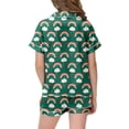 thumbnail image 4 of MIASHUI Patterned Girls Sleepwear Set - Short Sleeve Button Down Pajamas with Matching Shorts for Comfortable Nights, 4 of 4