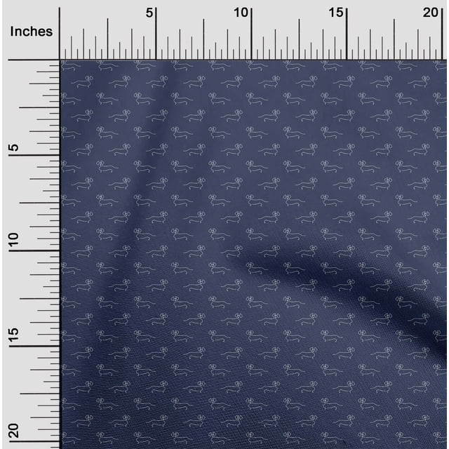 oneOone Viscose Chiffon Fabric Dachshund Dog Decor Fabric Printed BTY 42 Inch Wide