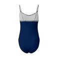 thumbnail image 5 of Huesdet Womens One Piece Swimsuits Push Up Tummy Control Bathing Suits V Neck Cutout Modest Swim Suits[Blue,M], 5 of 5