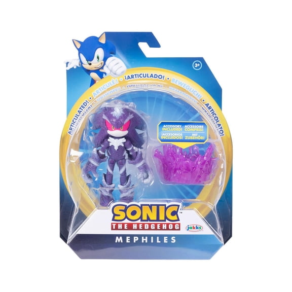 Figurine Sonic de 4 pouces – Mephiles the Dark avec Socle de brume violette