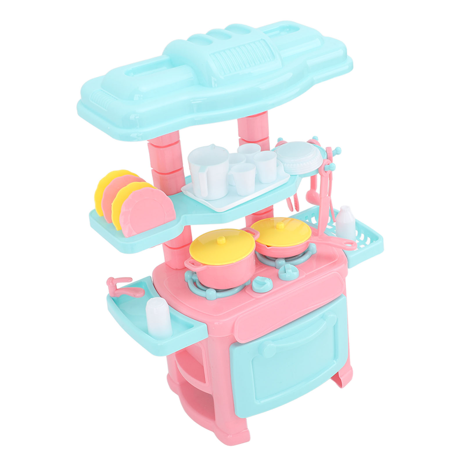 Kitchen Toys Set, Interactive Pretend Play Kitchen Toys Smooth Edges Plastic  for Home