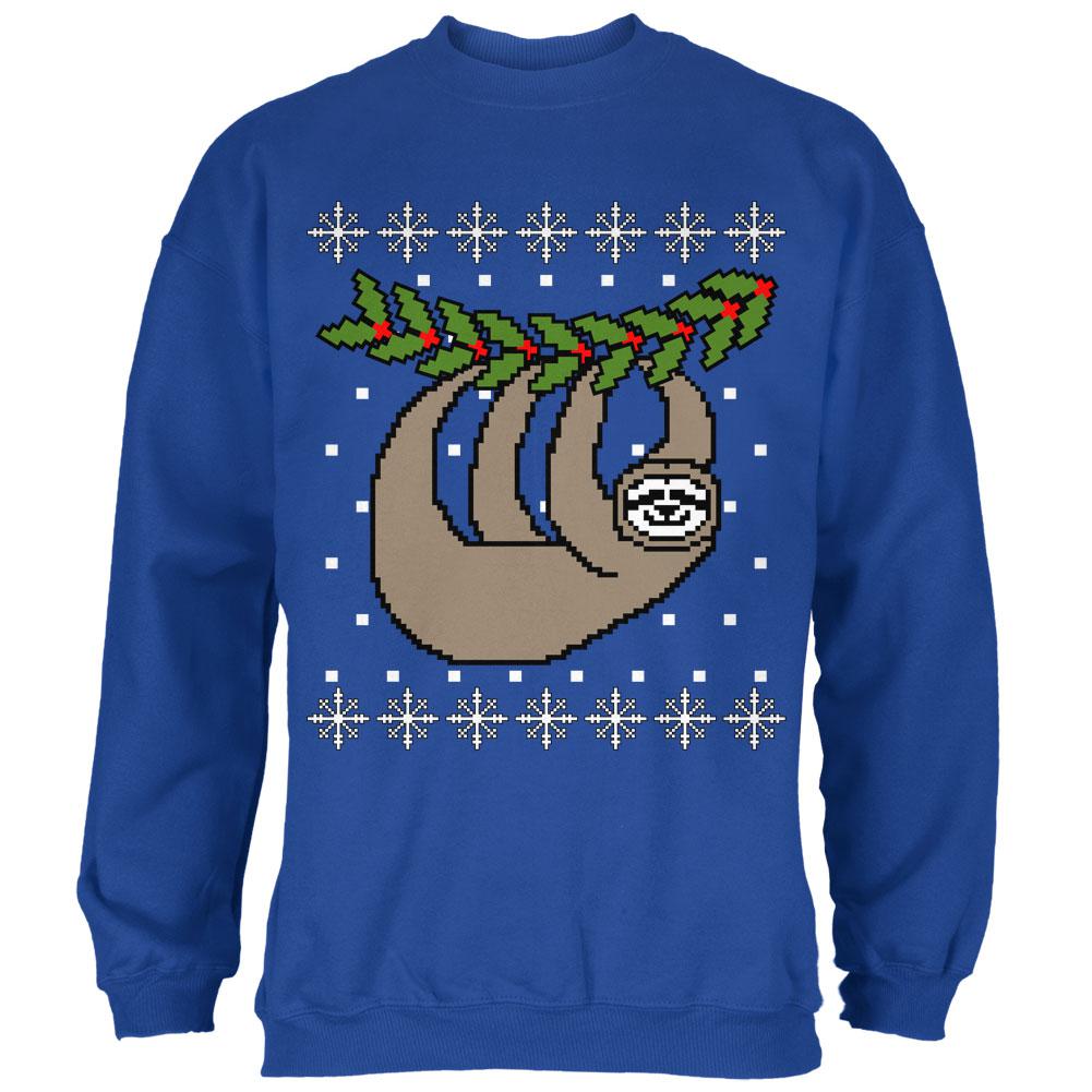 Grand Sloth Suspendu Chandail de Noël Laid Chandail pour Hommes