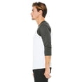 thumbnail image 3 of Bella + Canvas Unisex 3/4-Sleeve Baseball T-Shirt, 3 of 3