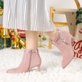 thumbnail image 2 of Unique Bargains Women's Rhinestone Pointed Toe Stiletto Heel Ankle Boot, 2 of 7