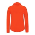 thumbnail image 4 of BiZtdJrK Women's Summer Tops Casual Long Sleeve Face Mask for Sun Protection Shirts Loose Solid Color Lightweight Going Out Tops Orange XL Ropa de Verano Para Mujer, 4 of 6