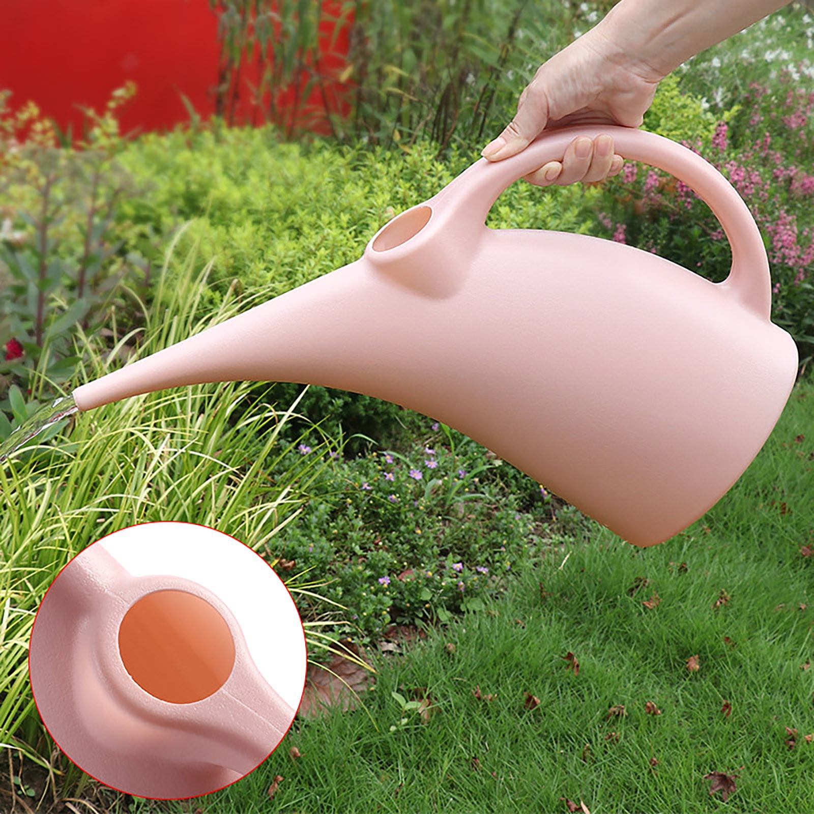 Wuztai Watering Can, Long Spout Plastic Watering Kettle, Large Capacity Lightweight Garden Watering Can for Indoor Plants Outdoor Flowers Lawn