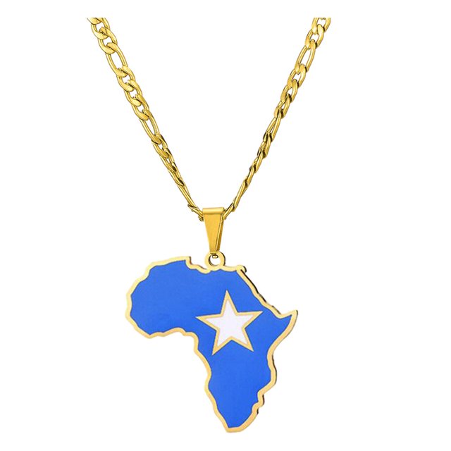 Maytalsory Collier Léger et Confortable avec Pendentif Africa Map Déclaration Somalia 1Set