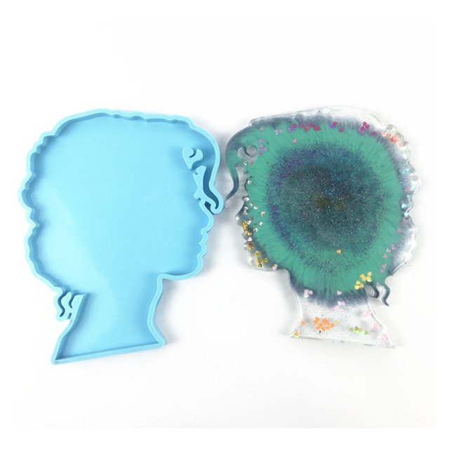 Agiferg Creative Silicone Resin Mold, Head Large Beauty Tray Mold Tool DIY At Home