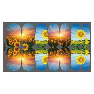 TopLLC Nail Stickers Sunflower Nail Water Sticker DIY Sunflower Little Daisy Nail Sticker nail stickers
