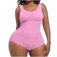 thumbnail image 1 of Dealovy Justaucorps pour Femmes Combinaison Sans Manches Col Rond Entraînement Sans Coutures Gaine 1 Pce Couche de Base Ensembles, 1 of 3