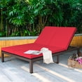 thumbnail image 1 of Costway 2-Person Patio Rattan Lounge chair Chaise Recliner Adjustable Cushioned Red, 1 of 10