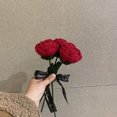 thumbnail image 1 of Vaidha Knitted Roses Hand Woven Rose Simulation Yarn Knitted Bouquet Floral Decoration Gift, 1 of 1
