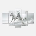thumbnail image 2 of Chevaux Blancs Courants - Impression sur Toile d'Animal, 2 of 3