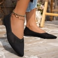 thumbnail image 3 of Womens Mesh Pointy Toe Dressy Shoes Breathable Spring Fall Slip on Low Heels Walking Flat Office Work Loafers, 3 of 6