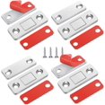 thumbnail image 1 of 4 Pack Magnetic Door Catch, Ultra Thin Cabinet Magnets Stainless Steel Cabinet Door Magnetic Catch, Adhesive Cabinet Door Magnets for Kitchen Closet Drawer Magnetic Cabinet Latch, 1 of 7