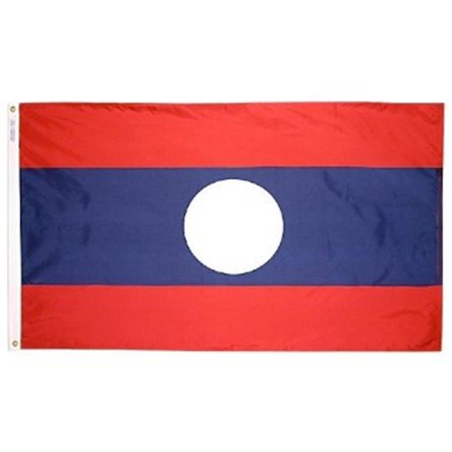 Annin Flagmakers 194594 Drapeau du Laos Nyl-Glo 4 Pi X 6 Pi