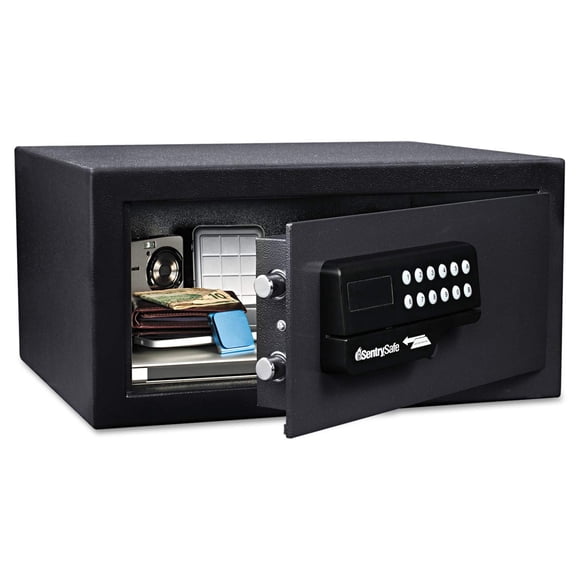 Sentry Safe X041E Electronic Lock/Card Swipe Security Safe, 1.1 ft3, 18w x 16d x 9h, Black