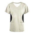 thumbnail image 4 of TIMIFIS Scrub for Women Printed Nurse Uniforms Tops V Neck Short Sleeve Nursing Tops with Pockets - Spring/Summer, 4 of 4