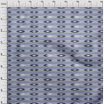 thumbnail image 3 of oneOone Tissu Polyester Lycra à Rayures Imprimé Ikat Tissu de Couture BTY 56 Pouces de Large, 3 of 4