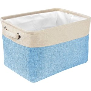 Collapsible Dog Toy Storage Basket - Rectangular Storage Box For Dog Toys, Coats, Clothes And Accessories, Blue
