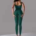 thumbnail image 4 of AherBiu Workout Bodysuits for Women Sleeveless Square Neck Ribbed Slim Yoga Jumpsuits Joggers Rompers, 4 of 6