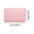 thumbnail image 3 of TopLLC Bathroom Rugs, Rugs for Living Room, Area Rug Thickened Fleece Floor Mats Quilted Kitchen Bathroom Foot Mats Solid Color Entrance Door Mats Foam Foot Mats 19.68x31.49in Blanket Blanket, 3 of 6