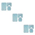 thumbnail image 4 of Decodeary 3pcs/set Absorbent Bath Rug Set Bathroom Dry And Fresh Easy To Install Anti-slip Polyester Non-Slip Chenille Bath Rug PJ210908-A010 3Set, 4 of 6