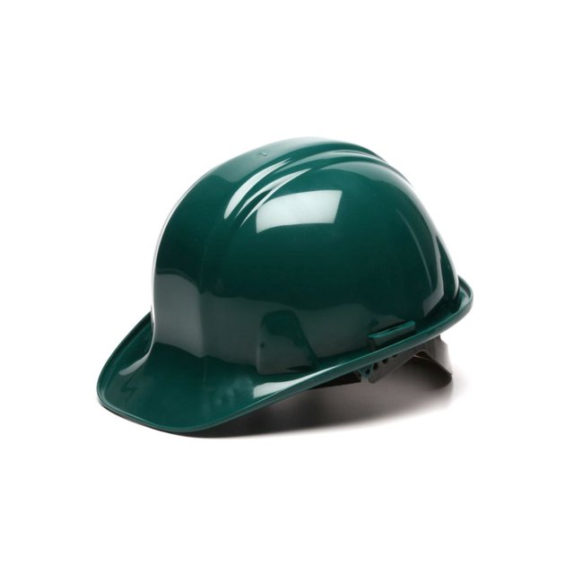 Pyramex Safety Hard Hats HP16035 Green-Standard Shell 6 Pt- Snap Lock Suspension